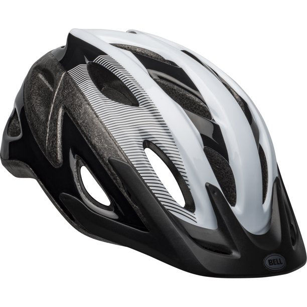 Bell Axle Bike Helmet, Black-White, Adult 14+ (54-61cm)
