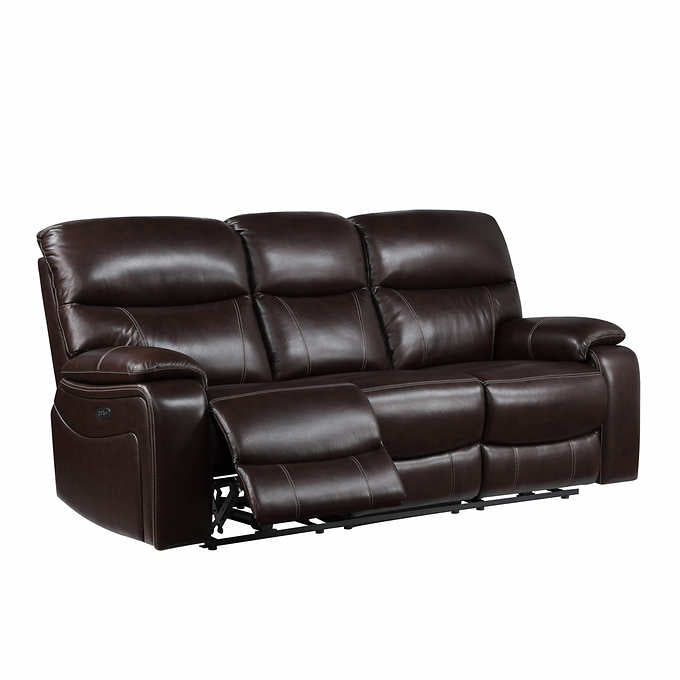 Fallon Leather Power Reclining Sofa with Power Headrests US2DK