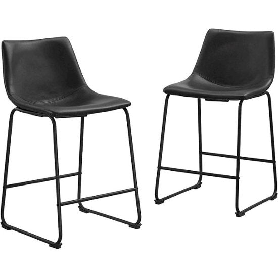 Walker Edison Counter Stools - Set of 2 - Black