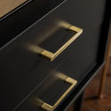 Olivia Two-Drawer Nightstand / Side Table - Black