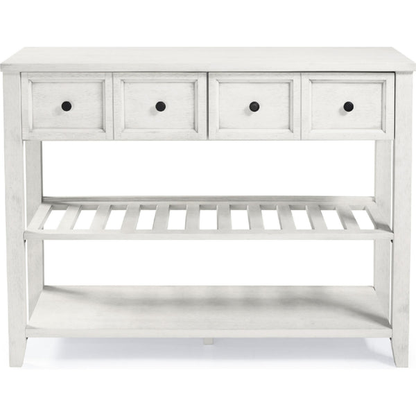 Hank Buffet with Wine Shelf - White