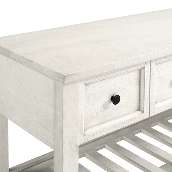 Hank Buffet with Wine Shelf - White