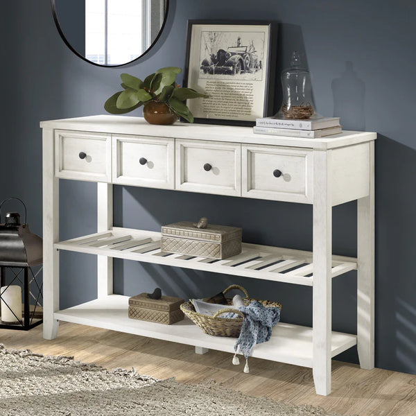 Hank Buffet with Wine Shelf - White