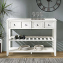 Hank Buffet with Wine Shelf - White