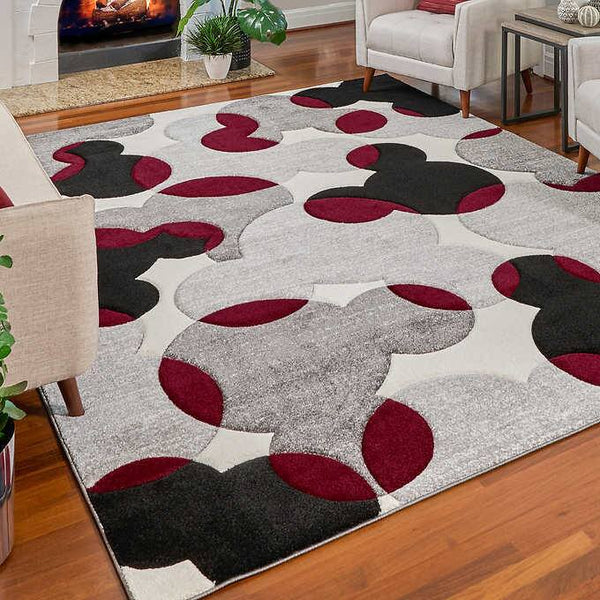 Disney Mickey Mouse Indoor Rug , Toss Red 5'3