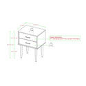Olivia Two-Drawer Nightstand / Side Table - Black
