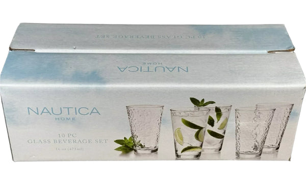 NAUTICA Home 10 PC Glass Beverage Set