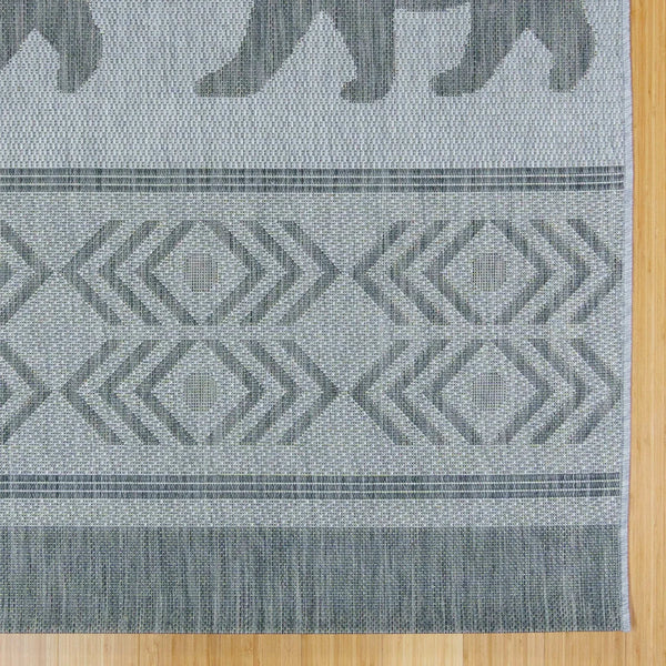 Naples Indoor-Outdoor  Rug Gray Bear 8' 9