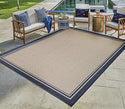 Naples Indoor - Outdoor Rug Ace Border Sand Navy 8' 9