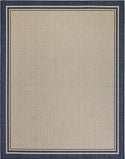 Naples Indoor - Outdoor Rug Ace Border Sand Navy 8' 9