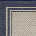 Naples Indoor - Outdoor Rug Ace Border Sand Navy 8' 9