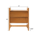 Oswald Mid-Century Modern 2-Drawer Wood Nightstand - Caramel
