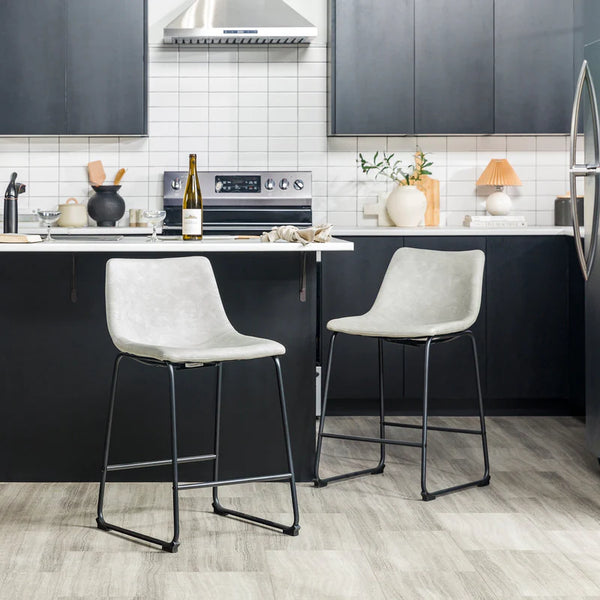 Walker Edison Counter Stools Grey - Set of 2