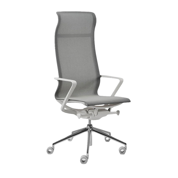 Veda High-Back Chair - Grey