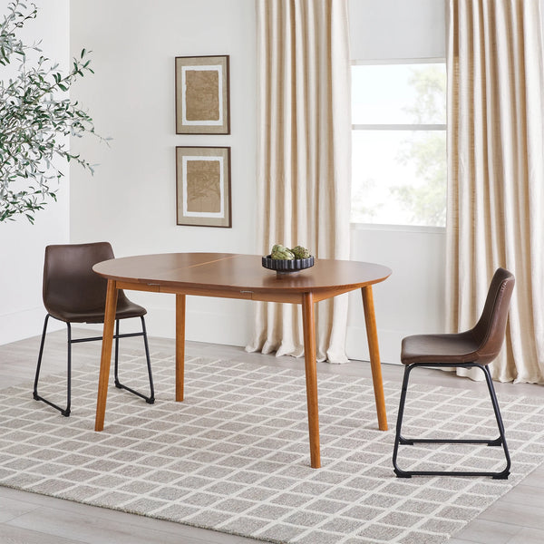 Damsel Mid-Century Extension Dining Table -  Caramel