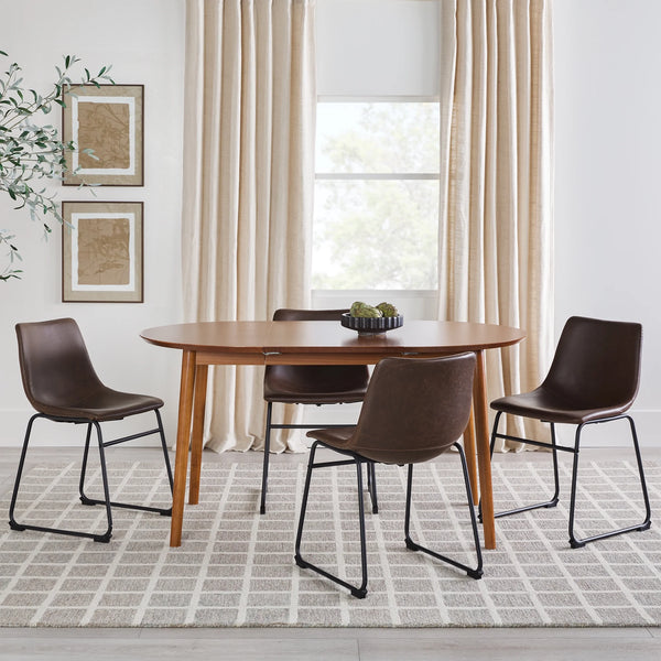Damsel Mid-Century Extension Dining Table -  Caramel