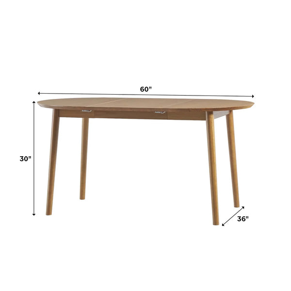 Damsel Mid-Century Extension Dining Table -  Caramel