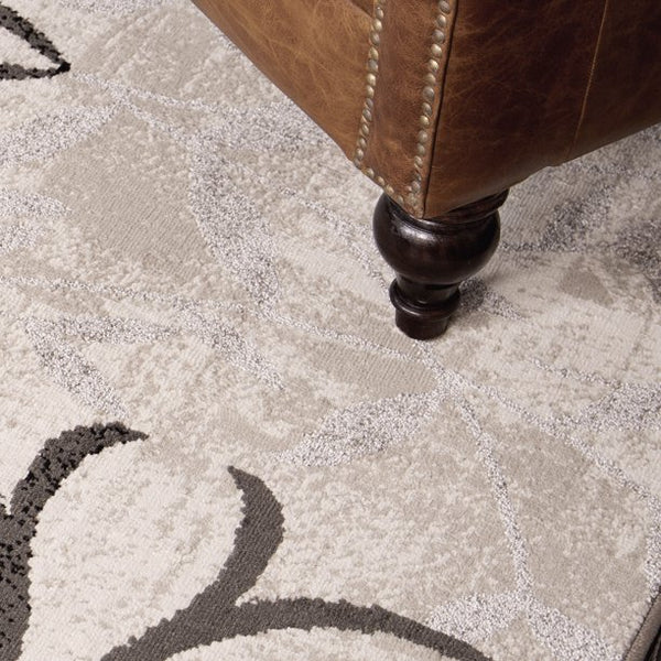 Medallion Transitional Area Rug, Beige  3'9