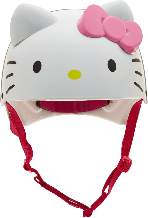 Bell Sports Hello Kitty 3D Ears and Bow Toddler Multisport Helmet, White-Pink