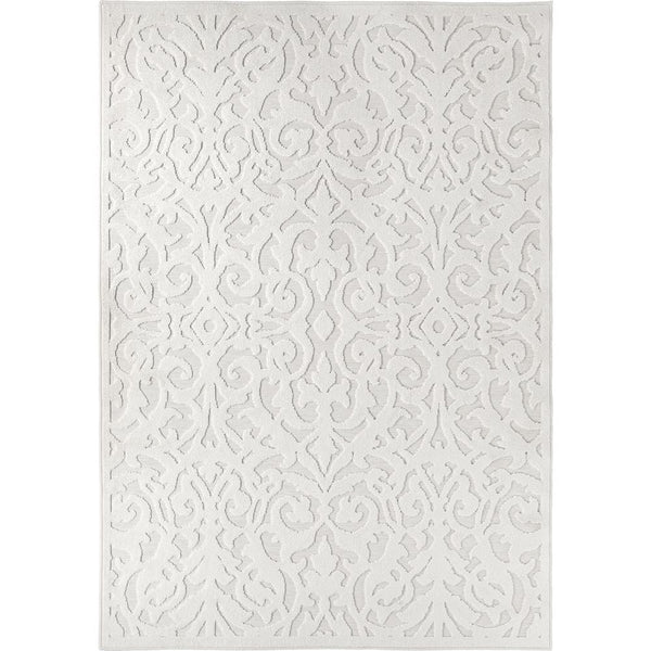Blur Damask Natural Area Rug 6'6