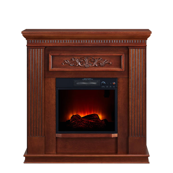Bold Flame 38 inch Wall-Corner Electric Fireplace in Dark Cherry