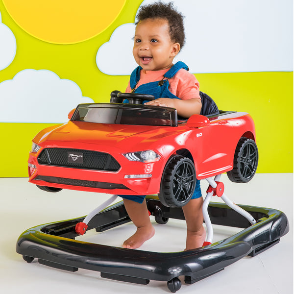 Bright Starts Ford Mustang Ways to Play 4-in-1 Baby Activity Push Walker - Red
