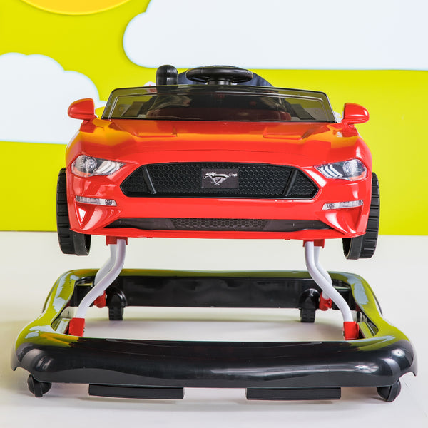 Bright Starts Ford Mustang Ways to Play 4-in-1 Baby Activity Push Walker - Red