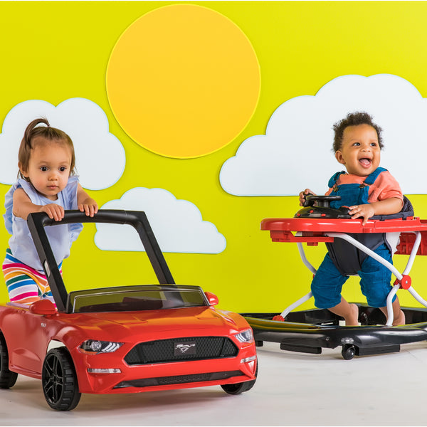 Bright Starts Ford Mustang Ways to Play 4-in-1 Baby Activity Push Walker - Red