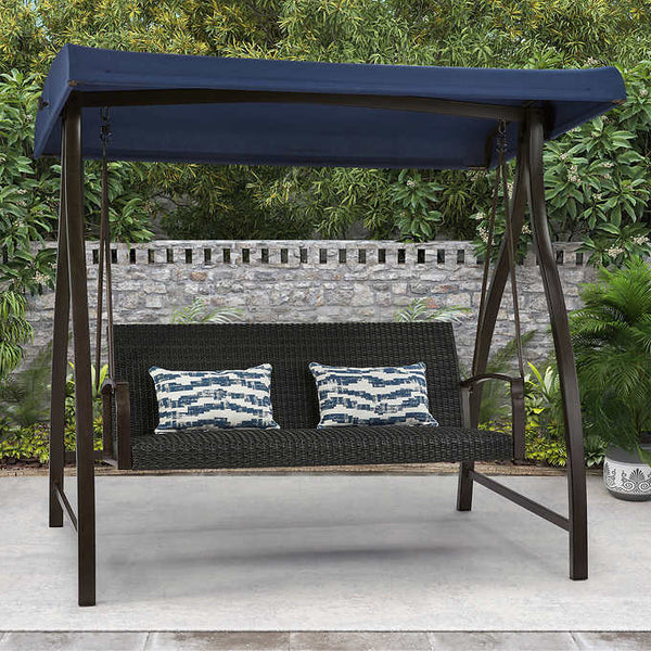 Cameron Woven Patio Swing with Canopy