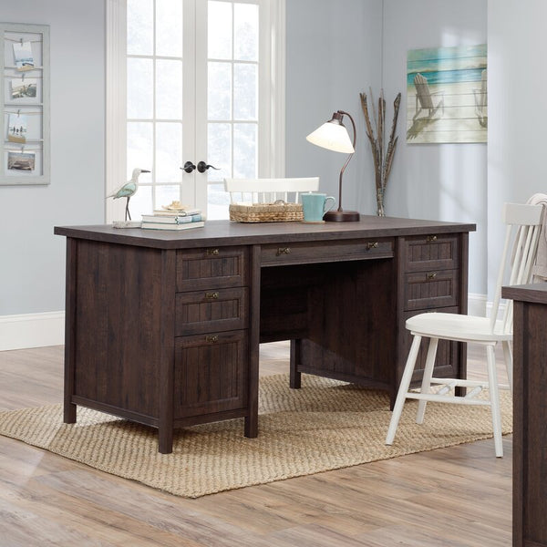 Campbell Executive Desk Coffee Oak.