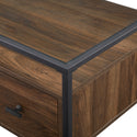 Carlisle Dark Walnut 2-Drawer Glass Top Writing Desk by River Street Designs