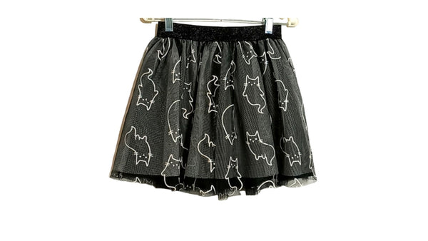 Girl's black skirt cats 14/16