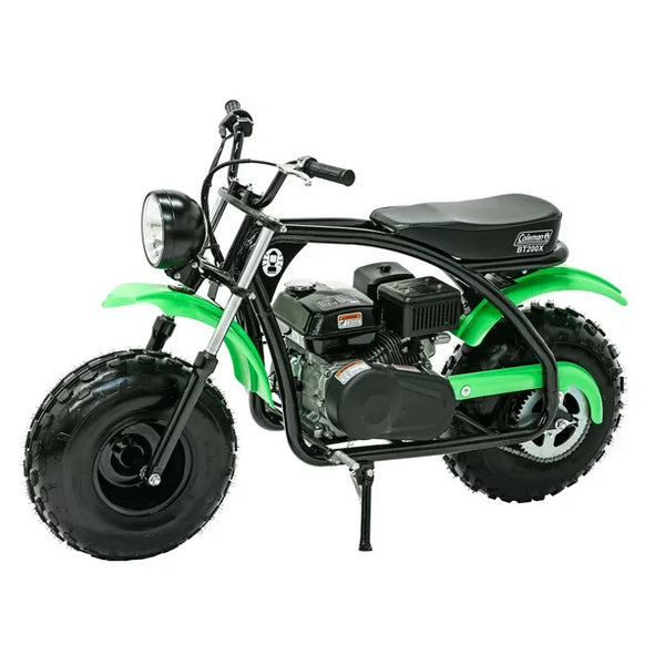 Coleman BT200X-G 196CC Gas Powered Green Mini Bike | US2DK Coleman BT200X-G 196CC Gas Powered Green Mini Bike | US2DK
