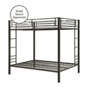 Dhp Full Over Full Metal Bunk Bed With Ladder  For Kids