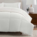 Easton Sherpa Fleece 3-piece Comforter Set - White - King