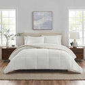 Easton Sherpa Fleece 3-piece Comforter Set - White - King