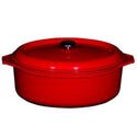 Enameled Cast Iron 8qt Oval French Oven Red