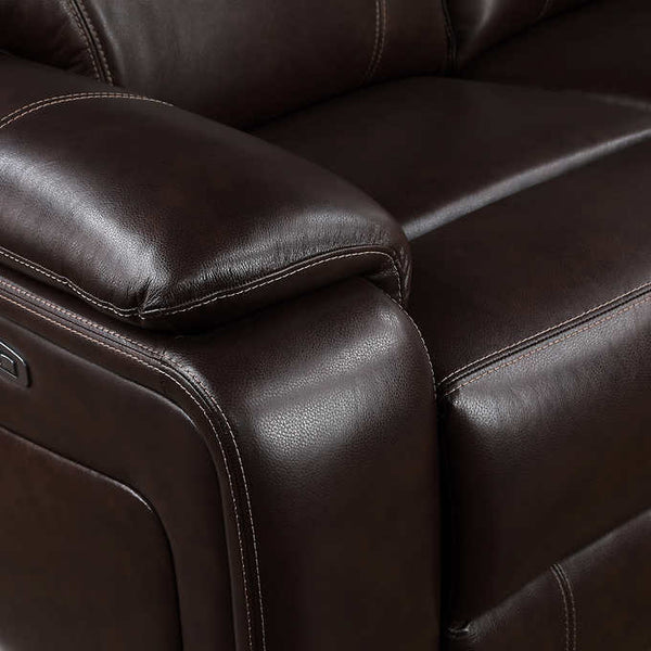 Fallon Leather Power Reclining Sofa with Power Headrests US2DK
