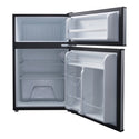 Galanz 3.1 Cu ft Two Door Mini Fridge with Freezer Estar GL31S5E, Stainless