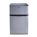 Galanz 3.1 Cu ft Two Door Mini Fridge with Freezer Estar GL31S5E, Stainless