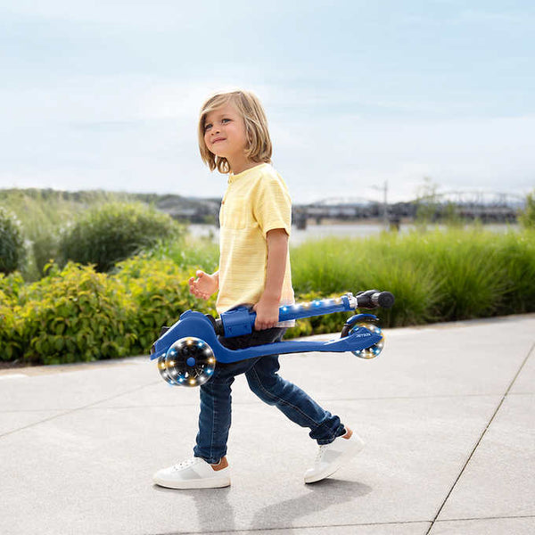Jetson Saturn 3 Wheel Light-up Folding Scooter Blue
