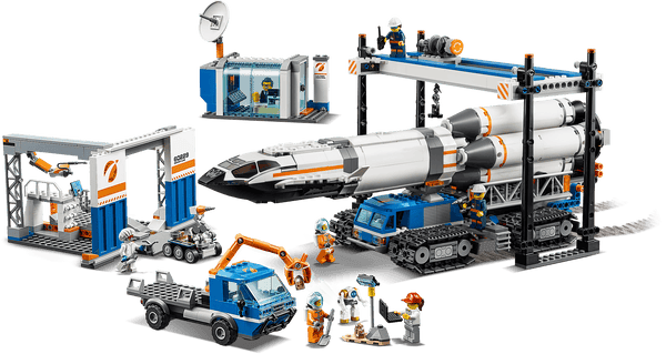 Lego city 60229 rocket assembly & transport cheap