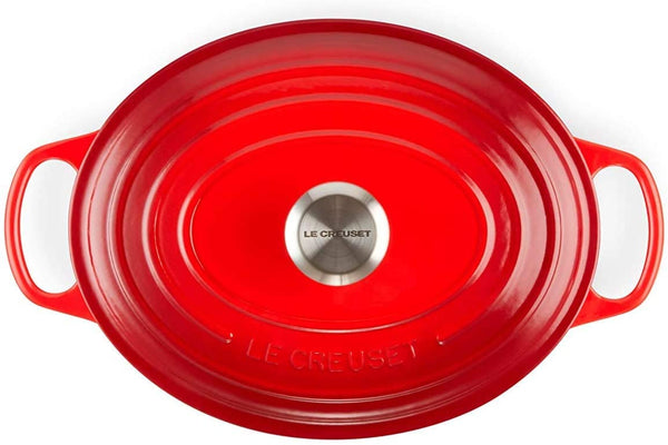 Le Creuset Signature Enamelled Cast Iron Casserole Dish With Lid - Oval 35 cm - 8.9 Litres -Red