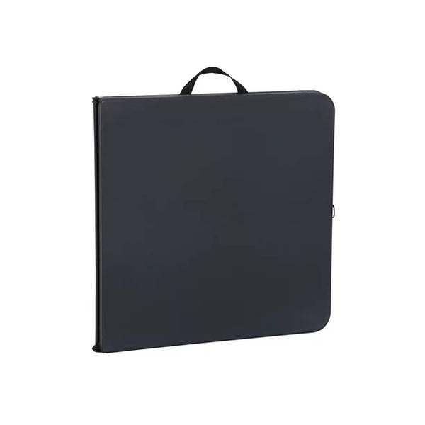 4' Fold-in-Half Adjustable Table, Rich Black