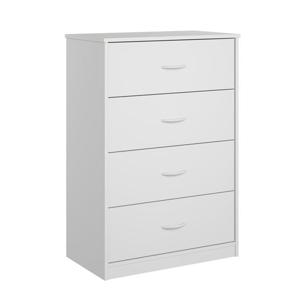 Mainstays Classic 4 Drawer Dresser, White Finish