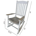 Outdoor Wood Porch Rocking Chair, White