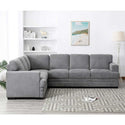 Medford Modern 2-piece Grey Fabric Sectional