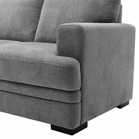 Medford Modern 2-piece Grey Fabric Sectional