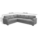 Medford Modern 2-piece Grey Fabric Sectional