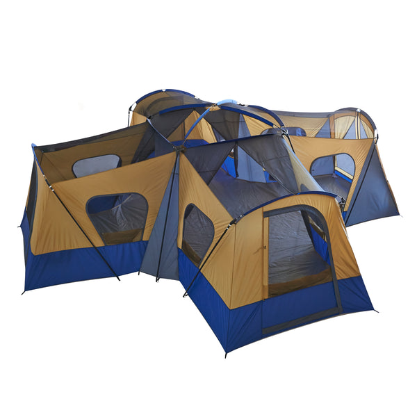 4 person 2 room tent Ozark Trail 14-Person 4-Room Base Camp Tent, with 4 Separate Entrances